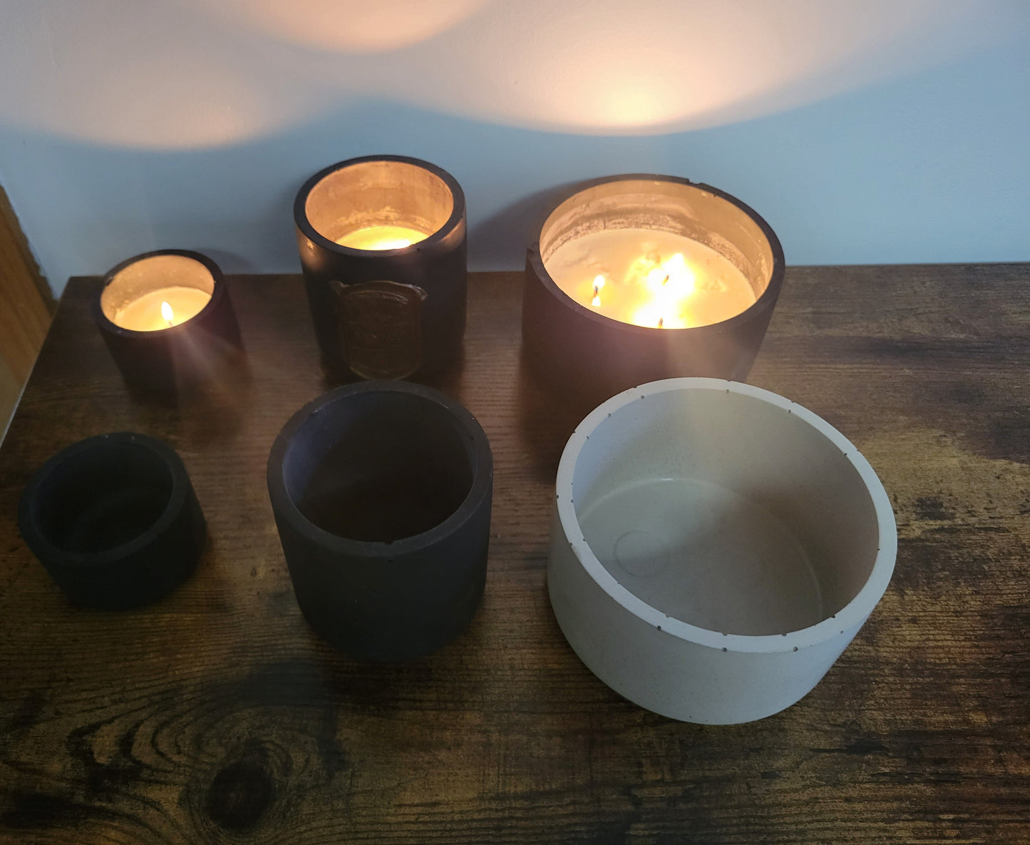 Custom 20, 10 and 3oz Concrete Candle Molds