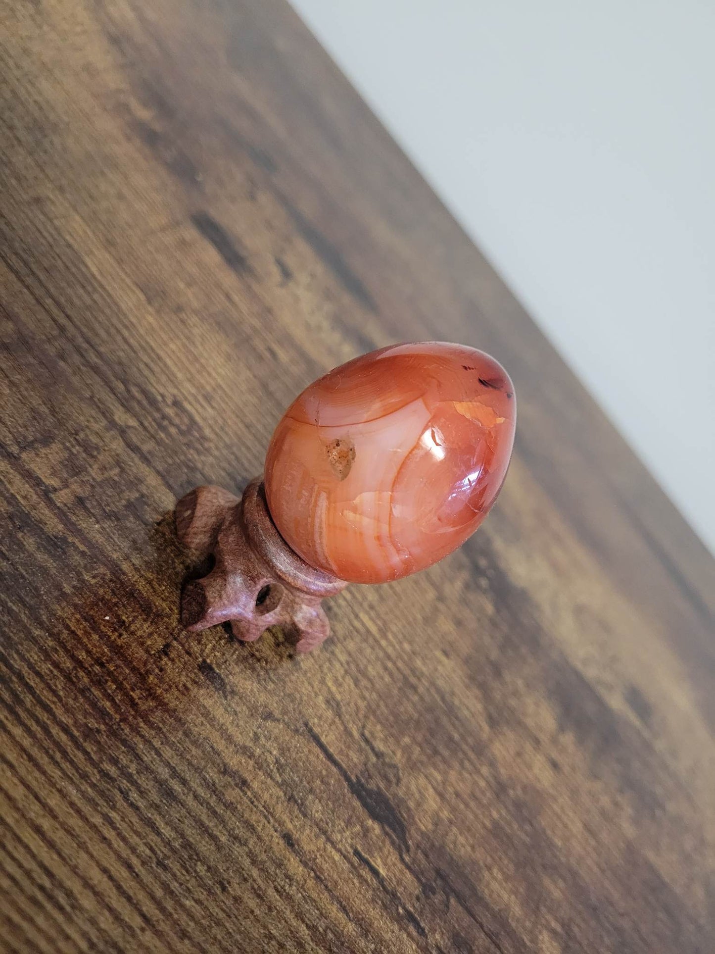 Carnelian Egg & Stand