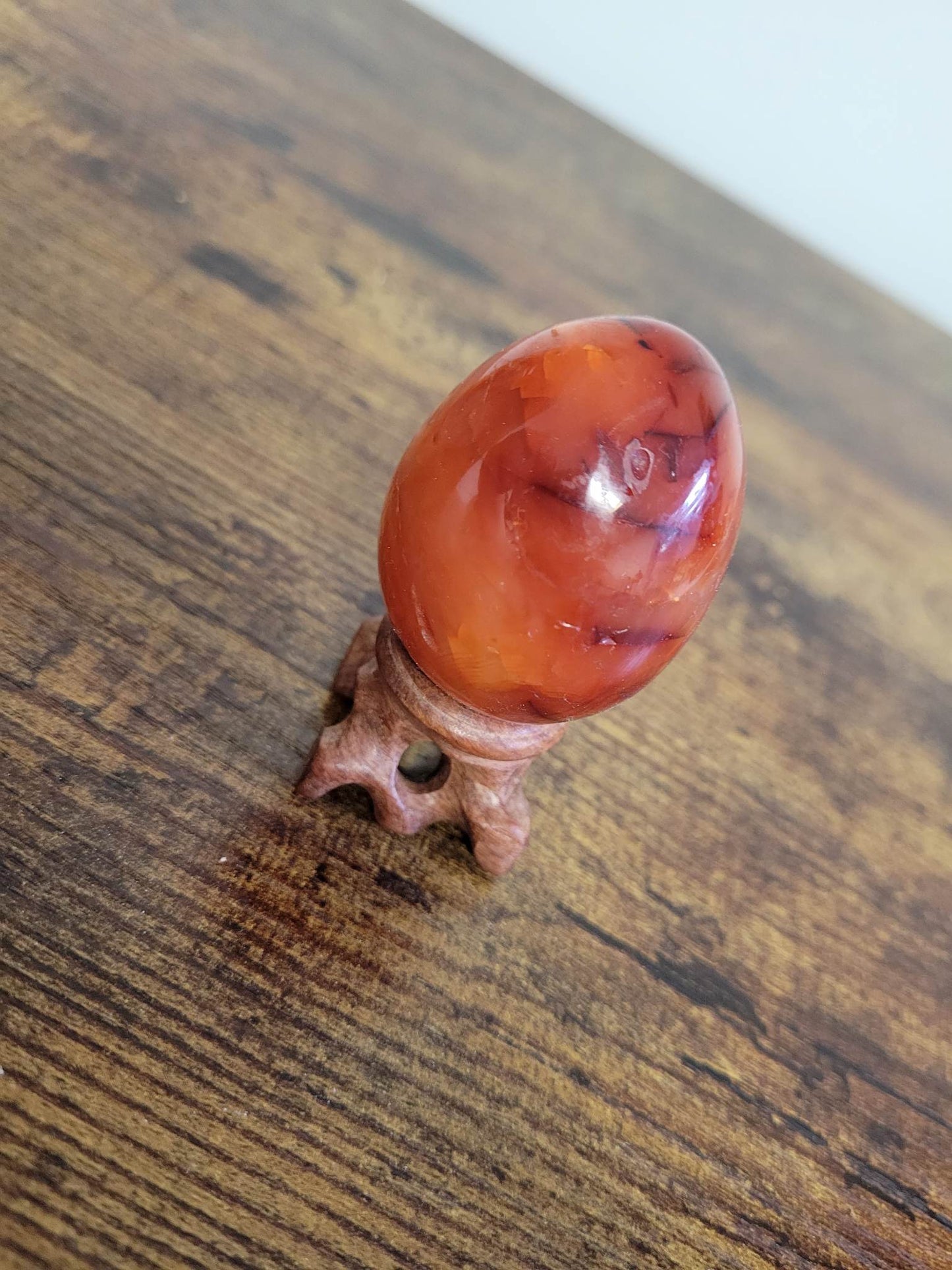 Carnelian Egg & Stand