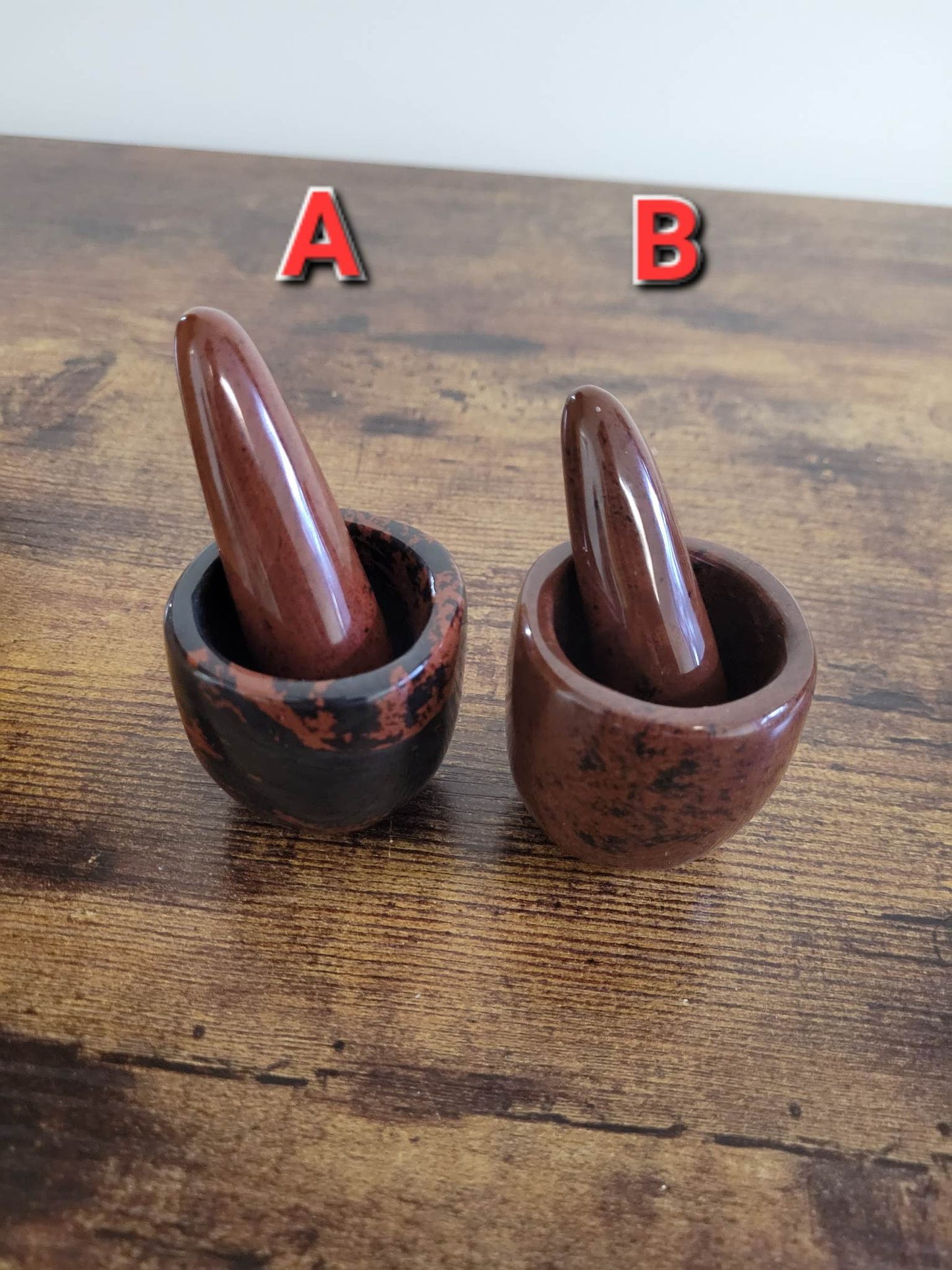 Mahogany Obsidian Mortar & Pestle