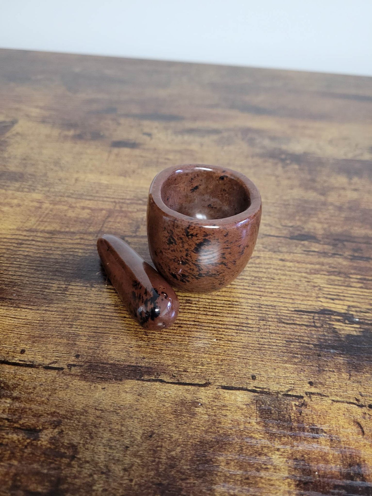 Mahogany Obsidian Mortar & Pestle