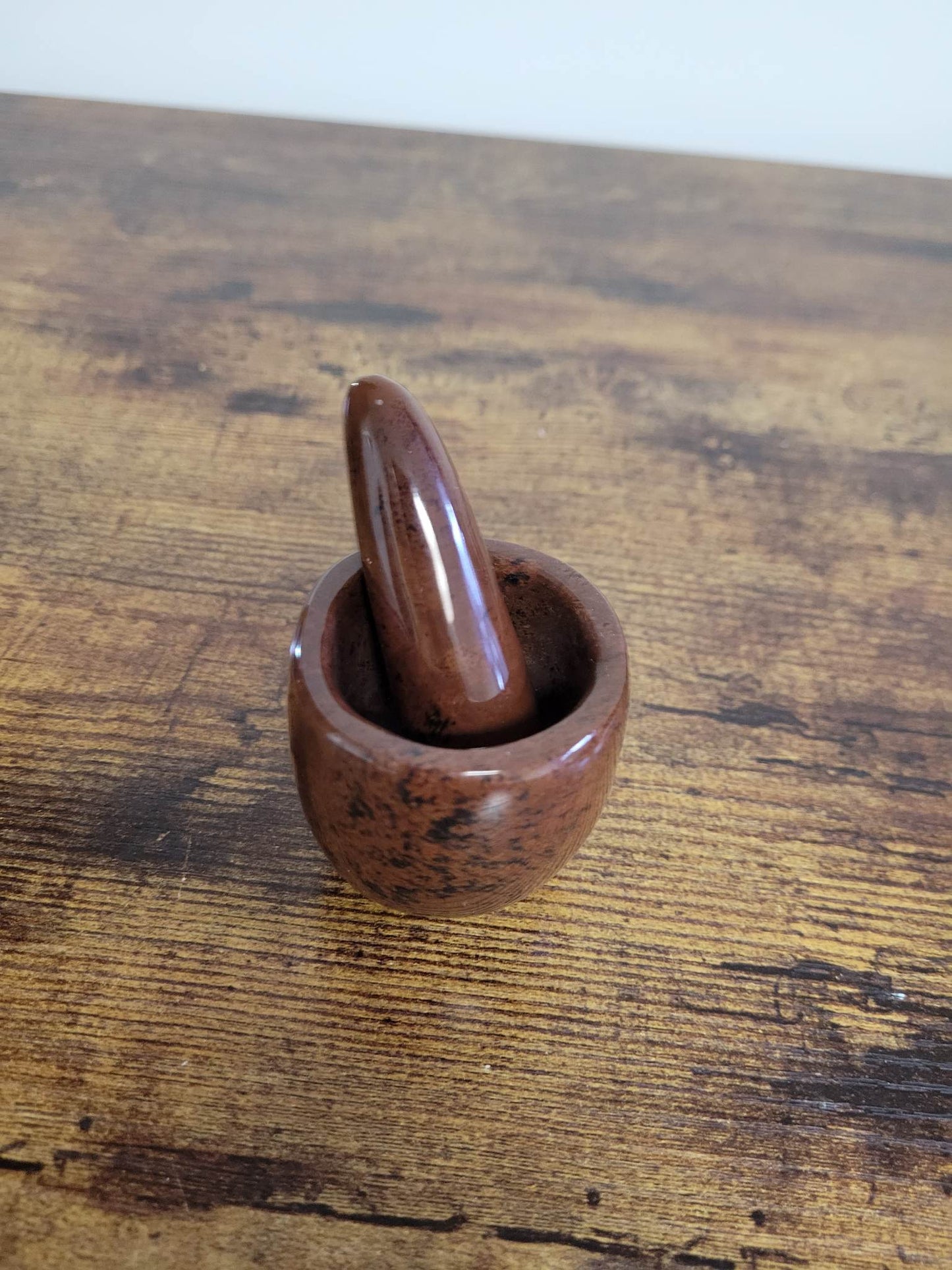 Mahogany Obsidian Mortar & Pestle