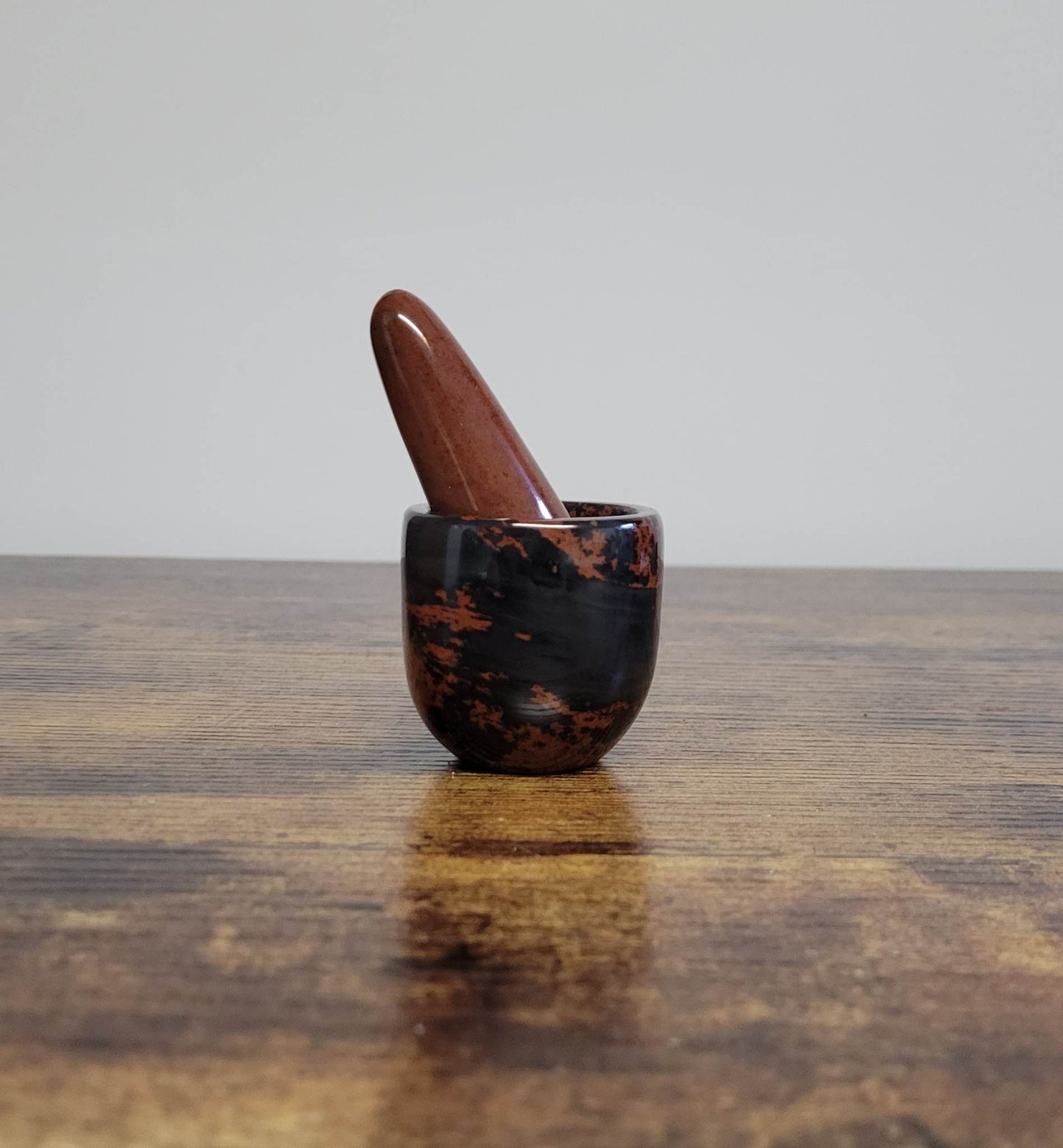 Mahogany Obsidian Mortar & Pestle