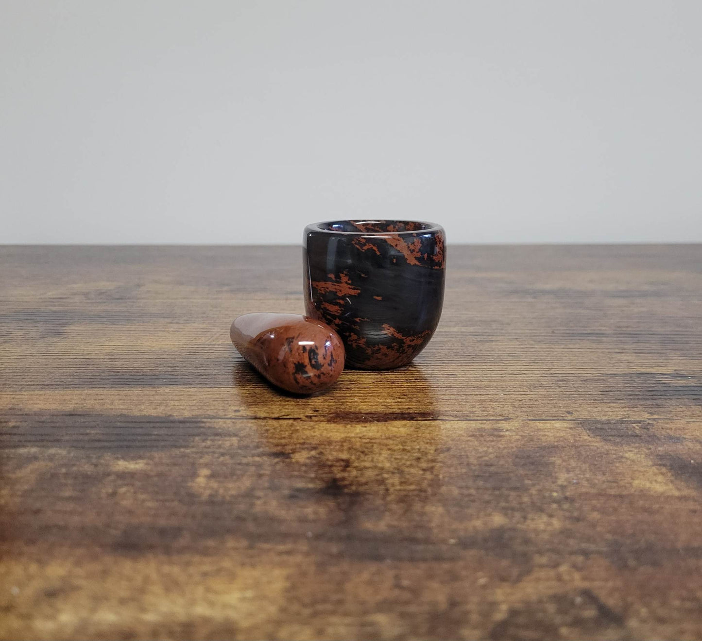 Mahogany Obsidian Mortar & Pestle