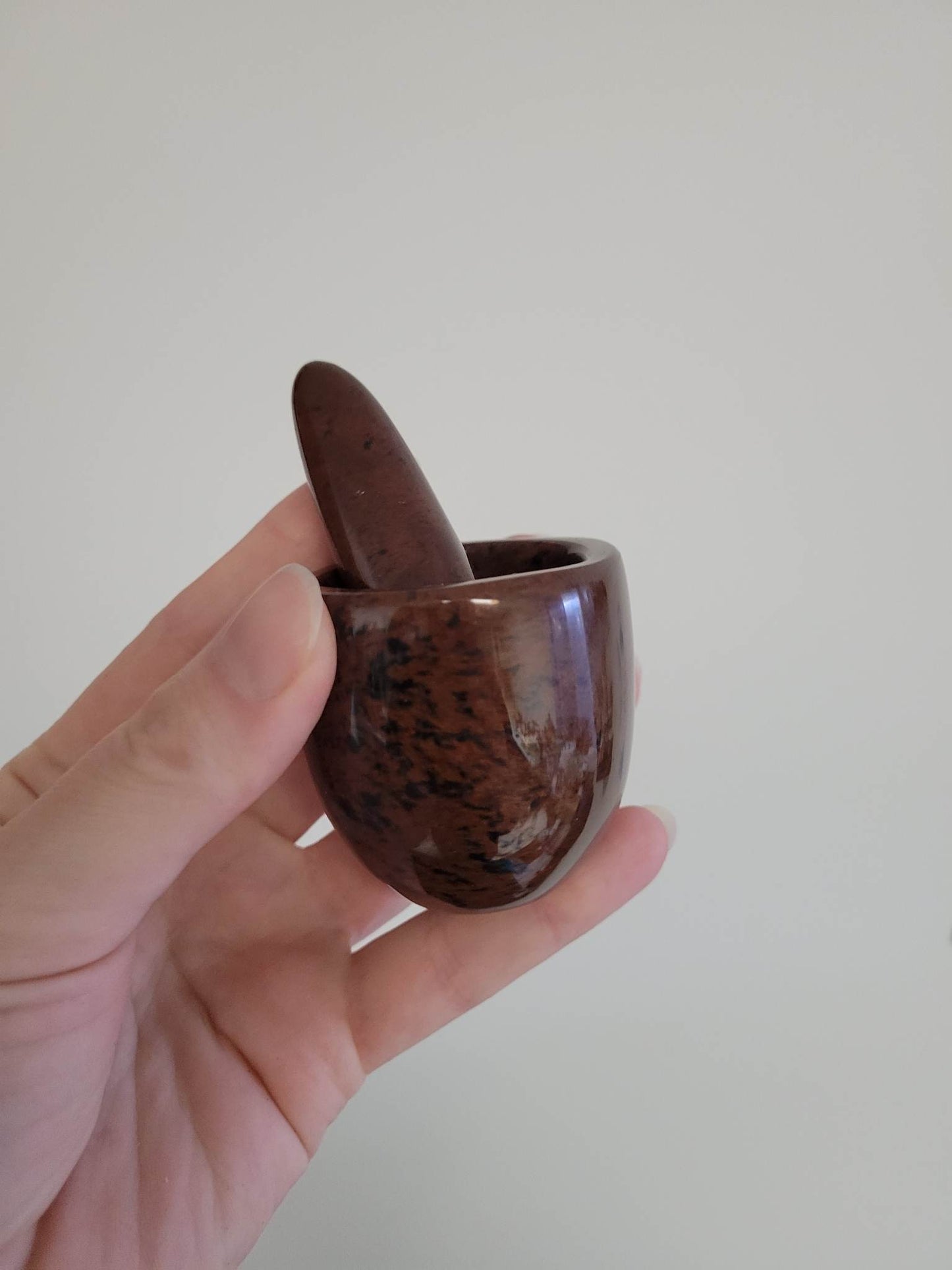 Mahogany Obsidian Mortar & Pestle