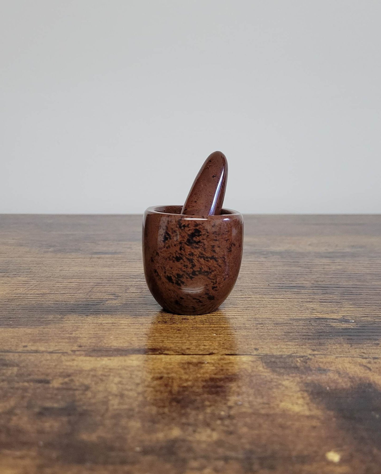 Mahogany Obsidian Mortar & Pestle