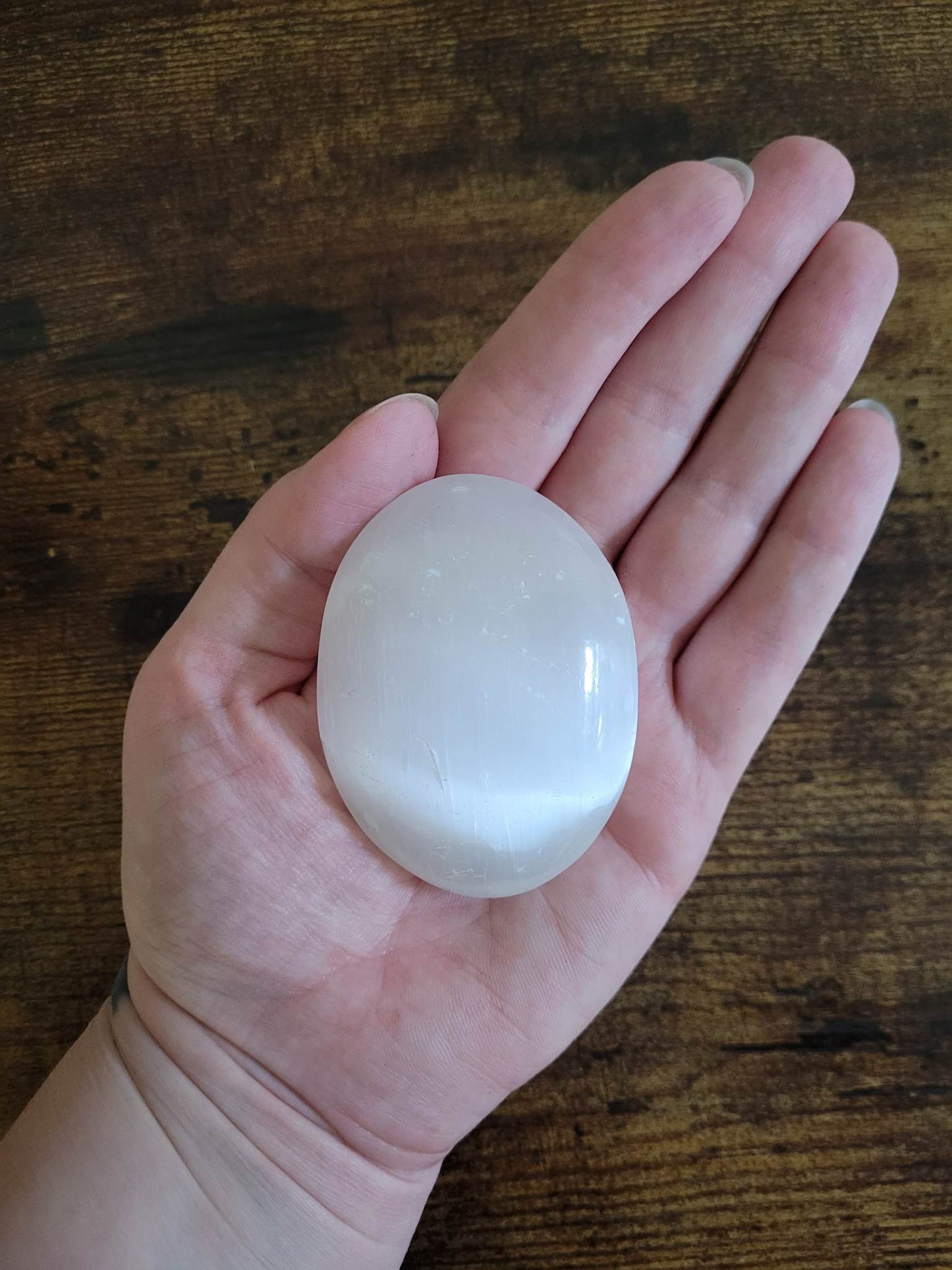 Selenite Palmstone