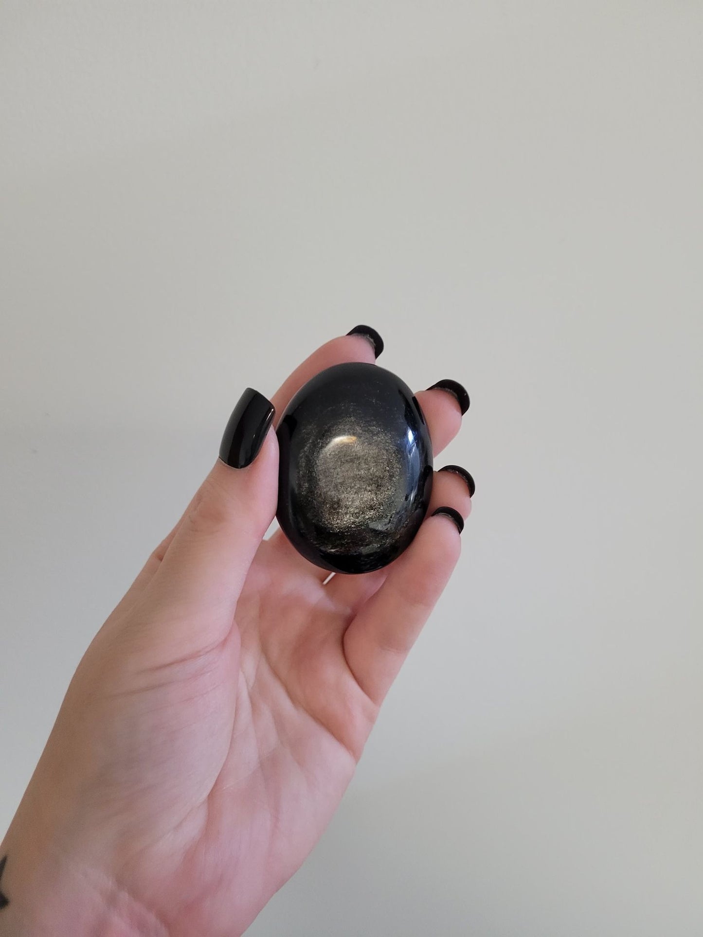 Silver Sheen Obsidian Palmstone