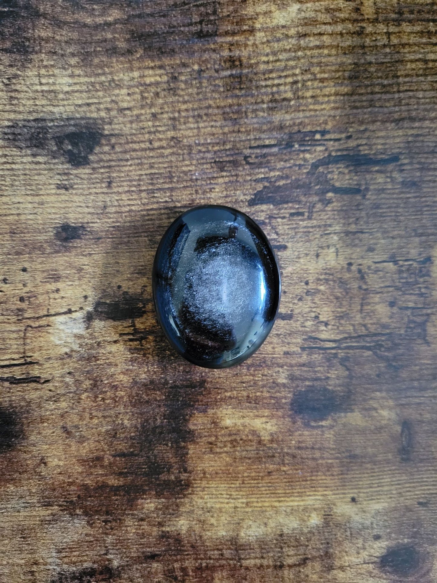 Silver Sheen Obsidian Palmstone